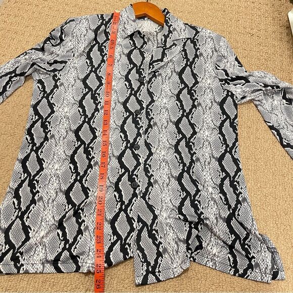 Vintage Snake Print Blazer Grey Black - Picture 8 of 9